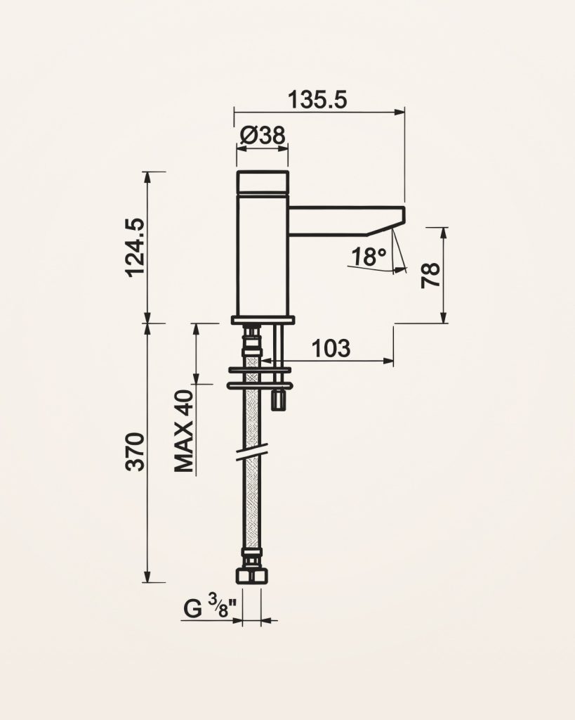 Aral 001 · Lavatório eletrónica — desenho técnico