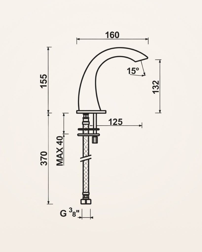 Aral 002 · Lavatório eletrónica — desenho técnico