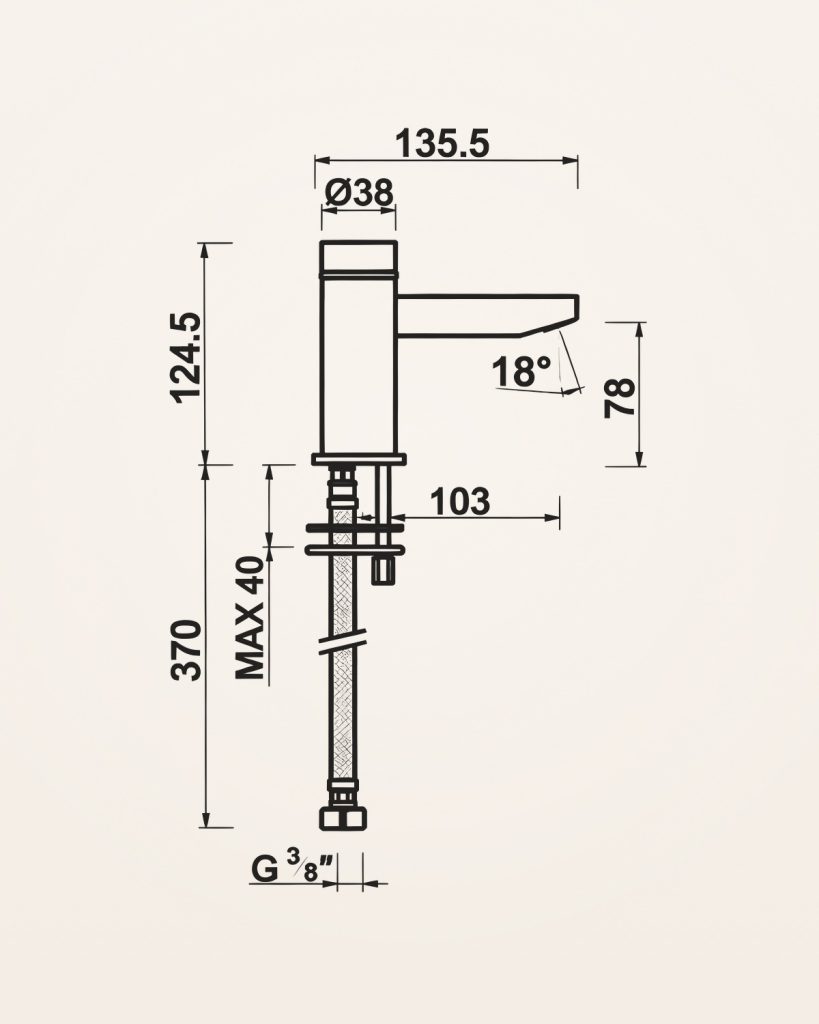 Aral · Misturadora eletrónica — desenho técnico