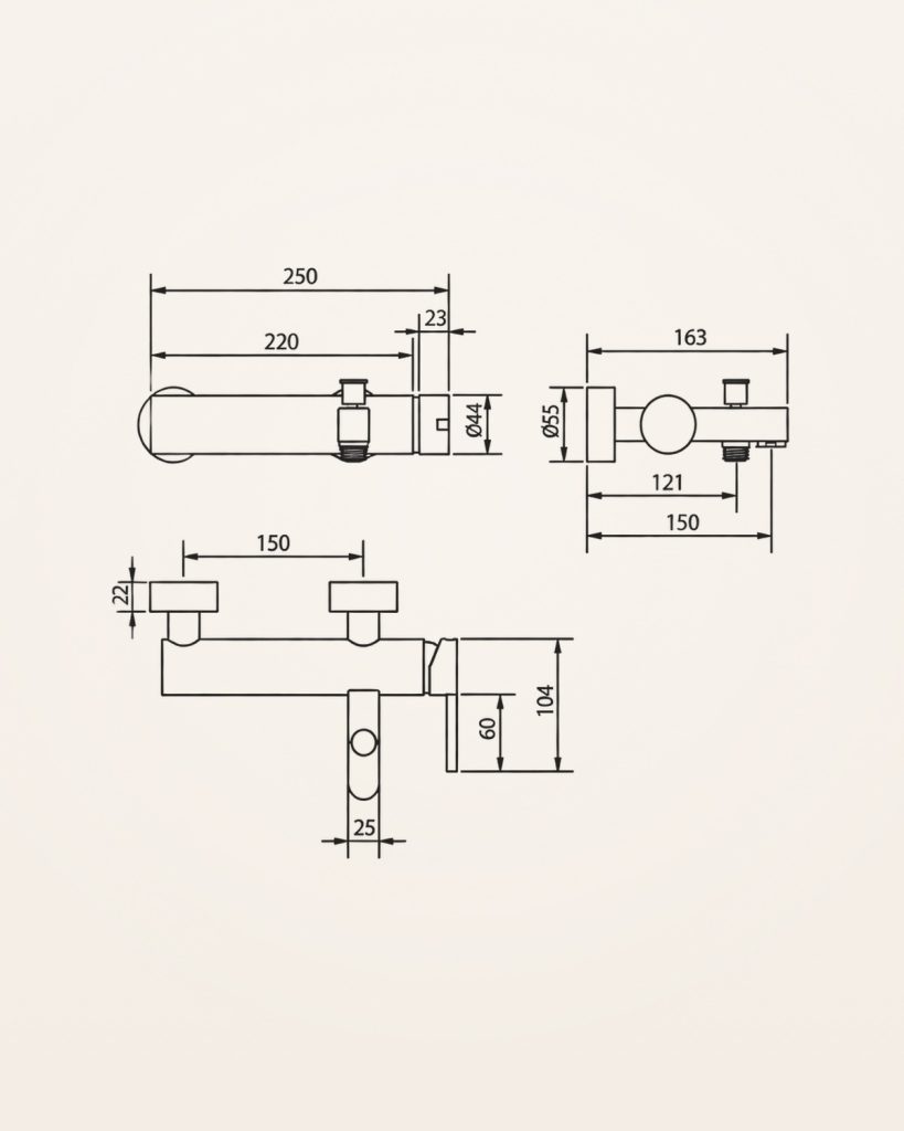Bilbau · Banheira — desenho técnico