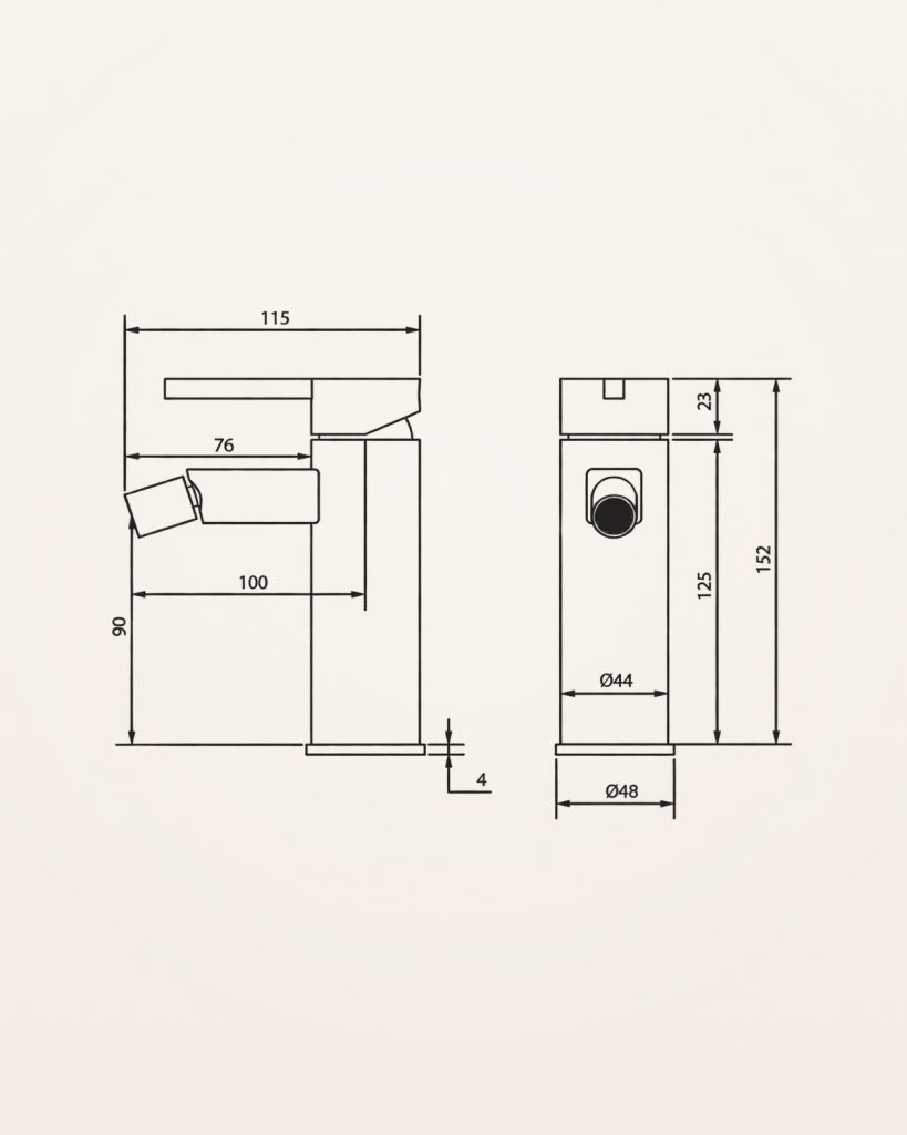Bilbau · Bidé — desenho técnico