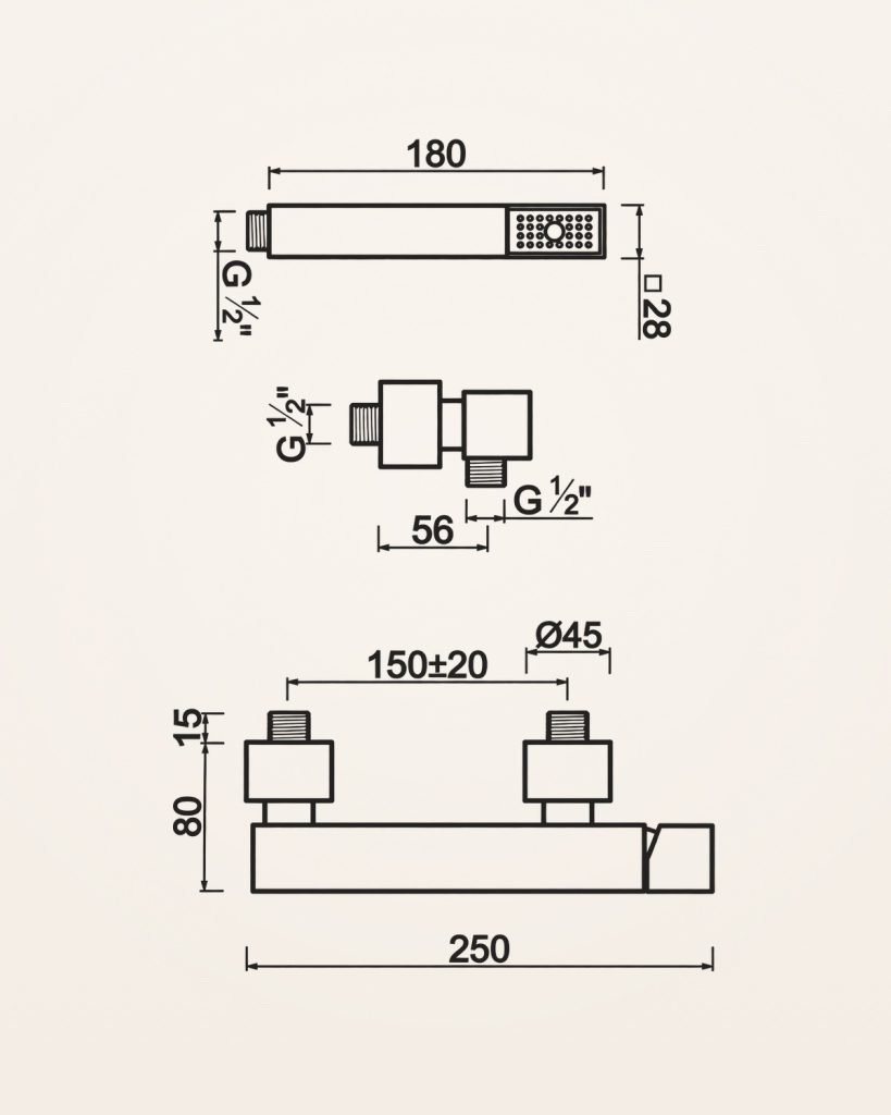 Celta · Base de chuveiro — desenho técnico
